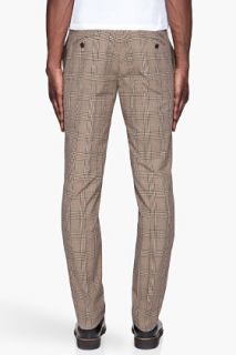 Marc Jacobs Khaki Cape Check Coating Trousers for men