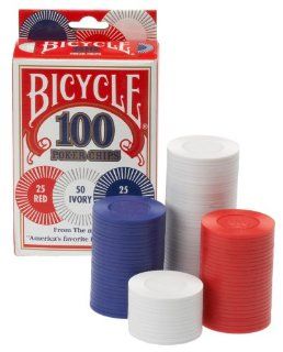 Bicycle Poker Chips (100 Count) Tab Box Toys & Games