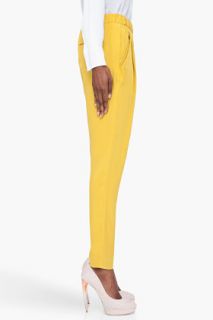 3.1 Phillip Lim Yellow Silk Tapered Trousers for women