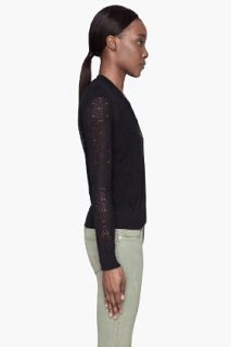 Marc By Marc Jacobs Black Zee Pointelle Sweater for women