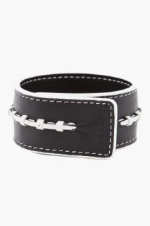Givenchy Tonal Braided Leather Bracelet for men