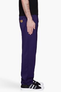 Y 3 Purple Track Pants for men