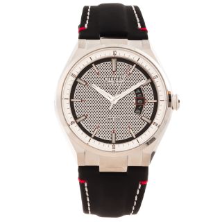 Citizen Mens CTO 2.0 Eco Drive Black Leather Strap Watch Today: $