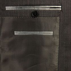 Joseph Abboud Mens Charcoal Pinstripe Wool Suit