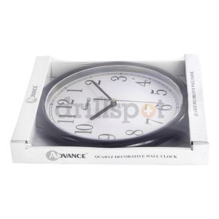 Geneva/Advance Clock Co 8102 10" BLK Plas Wall Clock