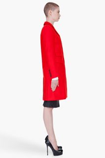 McQ Alexander McQueen Red Wool Cashmere Coat for women