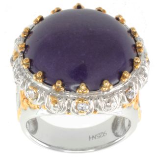 Michael Valitutti Two tone Purple Jade and White Sapphire Ring Today