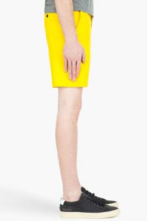 Marc By Marc Jacobs Lemon Yellow Harvey Cotton Twill Shorts for men
