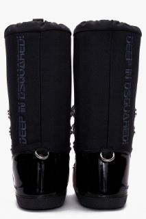 Dsquared2 Black Nylon And Velour Big Foot Boots for women