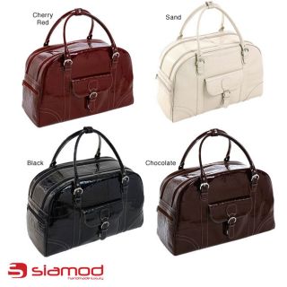 Siamod Buranco Leather Womens 20 inch Carry On Duffel Bag MSRP $360