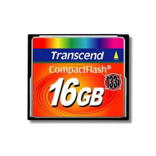 TRANSCEND   CARTE MÉMOIRE COMPACT FLASH (133X, TYPE I)   16 GO