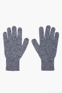 Theory Grey Melange Colossus Gloves for men