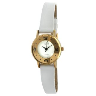 Peugeot Vintage 380 4 White Leather Deco Watch MSRP $72.00 Today $47
