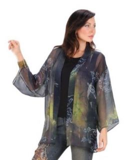 Aris Silk Floral Abstract Cardigan SB738 6 Clothing