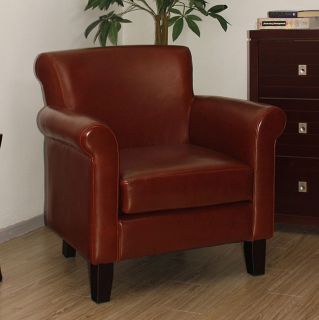 Cosmopolitan Cognac Leather Arm Chair