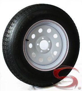 ST205/75D15 Bias Ply Import Trailer Tire & 15x5 White Mod Trailer