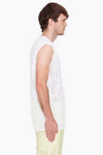 3.1 Phillip Lim White Burnt Out Tank Top for men
