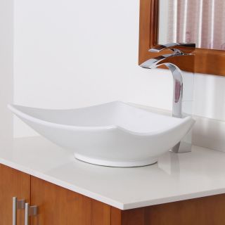 Elite White Ceramic Oval Bathroom Sink Today: $92.50