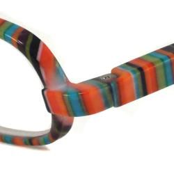 NVU Eyewear Womens Cyclone Orange Stripe Reading Glasses