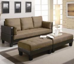 Contemporary Sofa Bed Group with 2 Ottomans
