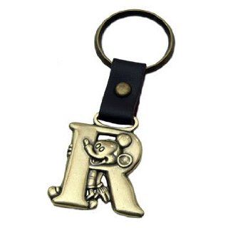 Mickey Mouse Letter R Brass Key Chain    Automotive