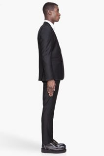 Givenchy Black Satin trimmed Wool mohair Suit for men