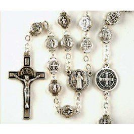 St. Benedict Medals Rosary in Pouch