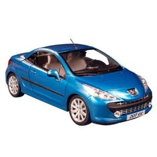 Peugeot 207 Blue Cabrio 1:18 Diecast Car Model Norev: Toys