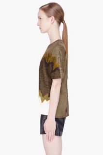 Kenzo Gold Combo Textured T shirt for women
