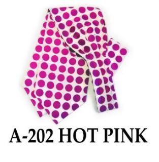 Pink Polka Dots Polyester Ascot With Matching Hanky A 202 Clothing
