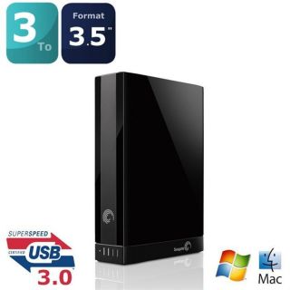 Seagate Backup Plus 3.5 3To USB3.0 Noir   Achat / Vente DISQUE DUR