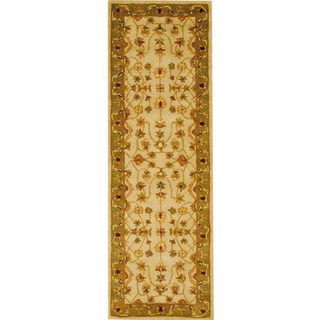Indo Mahal Hand Tufted Ivory Runner Rug (26 x 8)