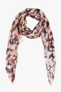 Mulberry Square Printed Wrap Blurry Bloom (snowball White) for women