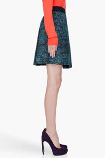 Proenza Schouler Green & Indigo Tweed Skirt for women