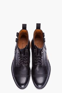 Lanvin Black Cap Toe Boots for men