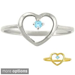 Gold Birthstone Petite Designer Heart Ring Today: $139.99