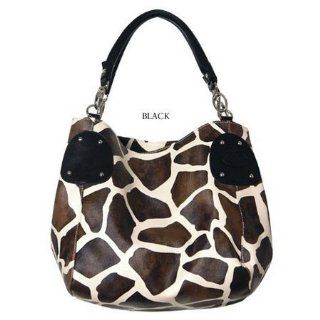 Burgundy Large Vicky Giraffe Print Faux Leather Satchel Bag Handbag