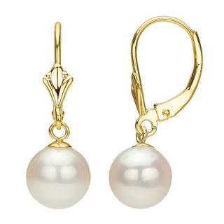 gold white fw pearl leverback earring 7 7 5 mm msrp $ 135 00 today