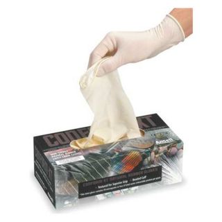 Ansell 69 318 Disposable Gloves, Latex, L, Natural, PK100