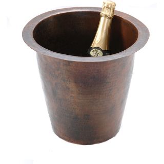 Round Champagne Oil Rubbed Bronze Copper Drop in Bar Sink Today $269