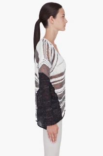 Helmut Lang Cream Mixed Blend Sweater for women