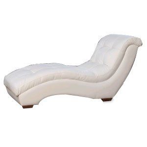 Diamond Sofa Metro Chaise Lounge, White
