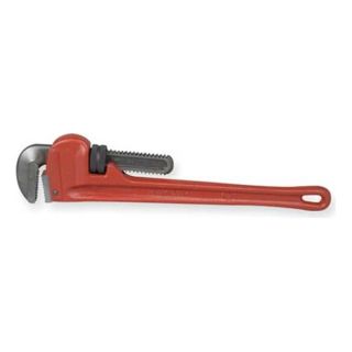 Westward 4YR93 Straight Pipe Wrench, Cast Iron, 18 in.