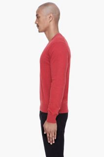 Paul Smith Jeans Red Classic V neck Sweater for men
