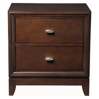 Enitial Lab Genevive Two Drawer Brown Cherry Wood Night Stand Today