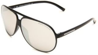 Aviator Sunglasses,Black Frame/Silver Mirror Lens,One Size: Shoes