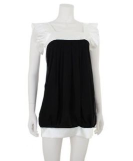 213 Industry Ruffled Black & White Dress Clothing