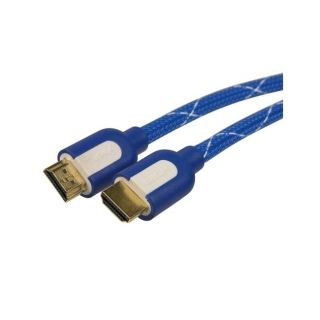 INSTEN 50 foot M/ M High Speed Mesh Blue HDMI Cable