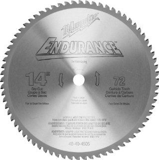 Milwaukee 48 40 4505 14 Inch 72 Tooth ATB Dry Cut Carbide Tipped Saw