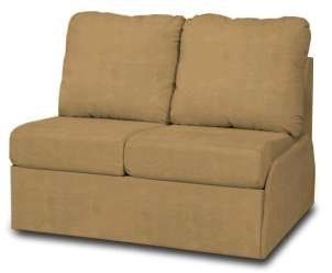 Mission Buff Faux Leather Armless LB Loveseat Home